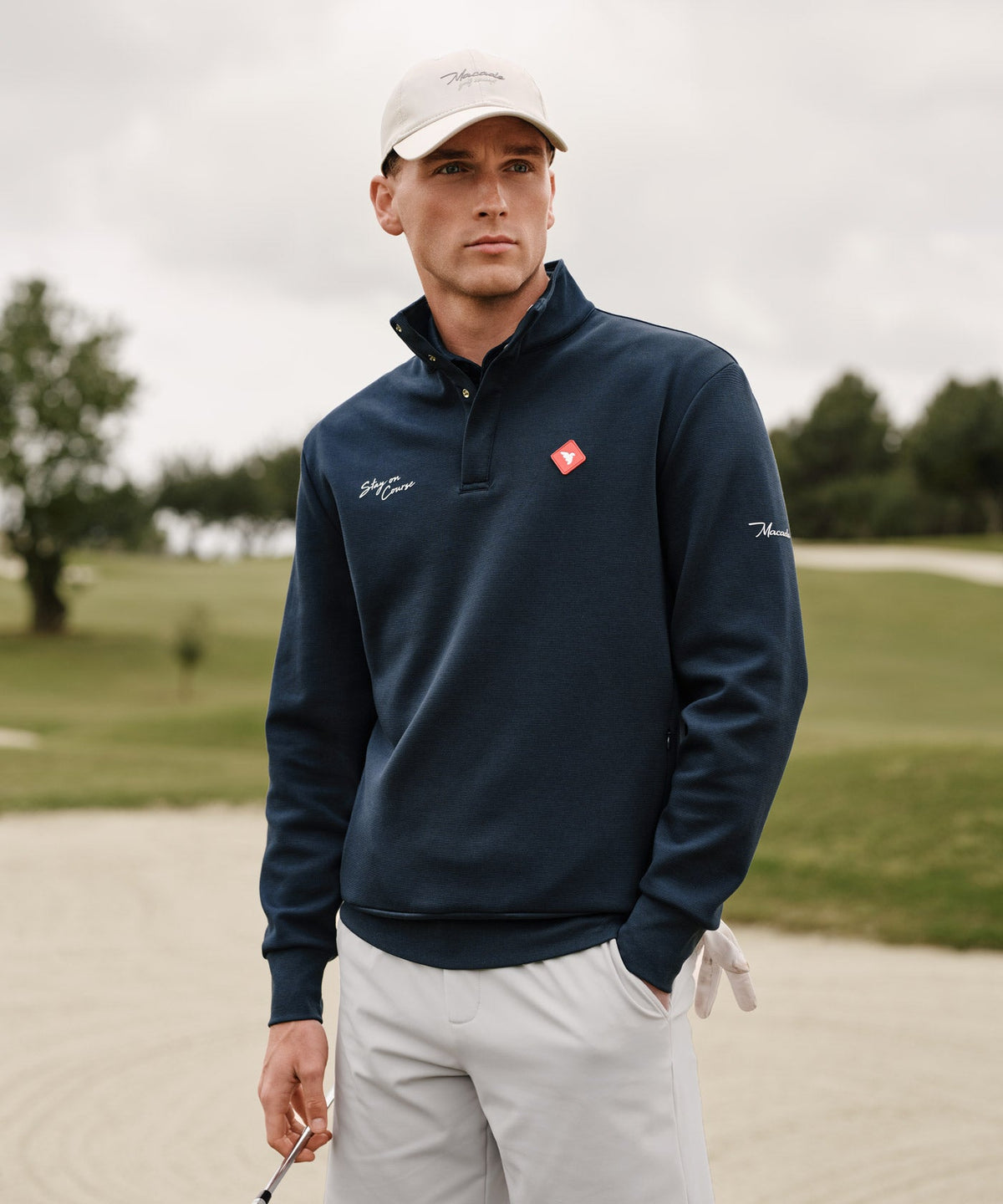 Navy Airlite Henley Sweater