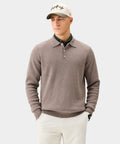 Men's Cashmere Blend Knit Polo - Cedar