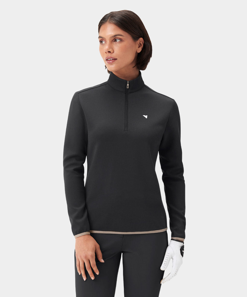 Women's Therma Quarter Zip - Jade Black