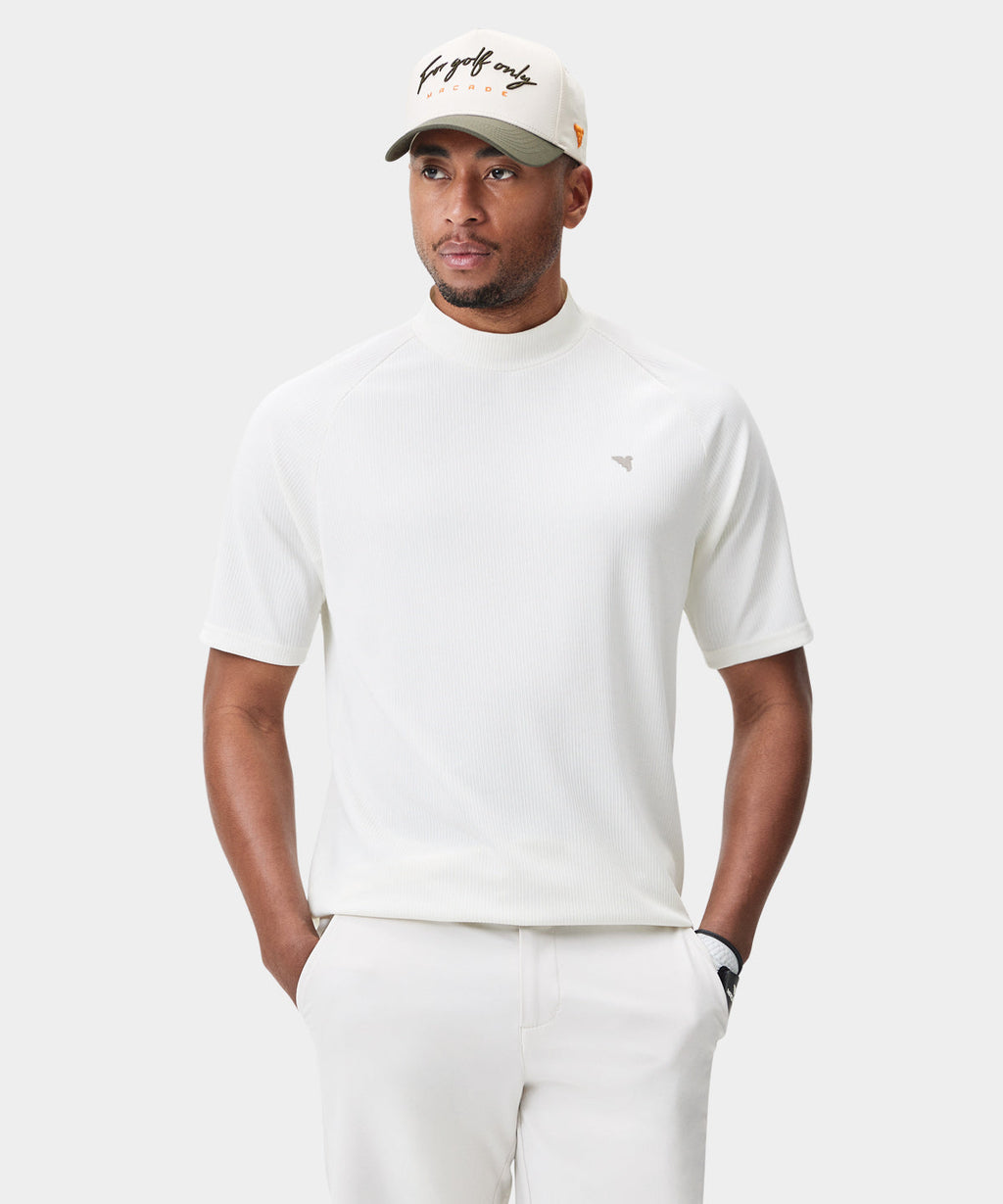 Tyler Neck Mock Tee - White