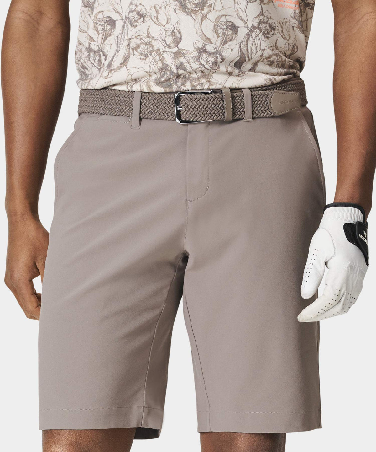 Men's Elastic Ash Brown Belt