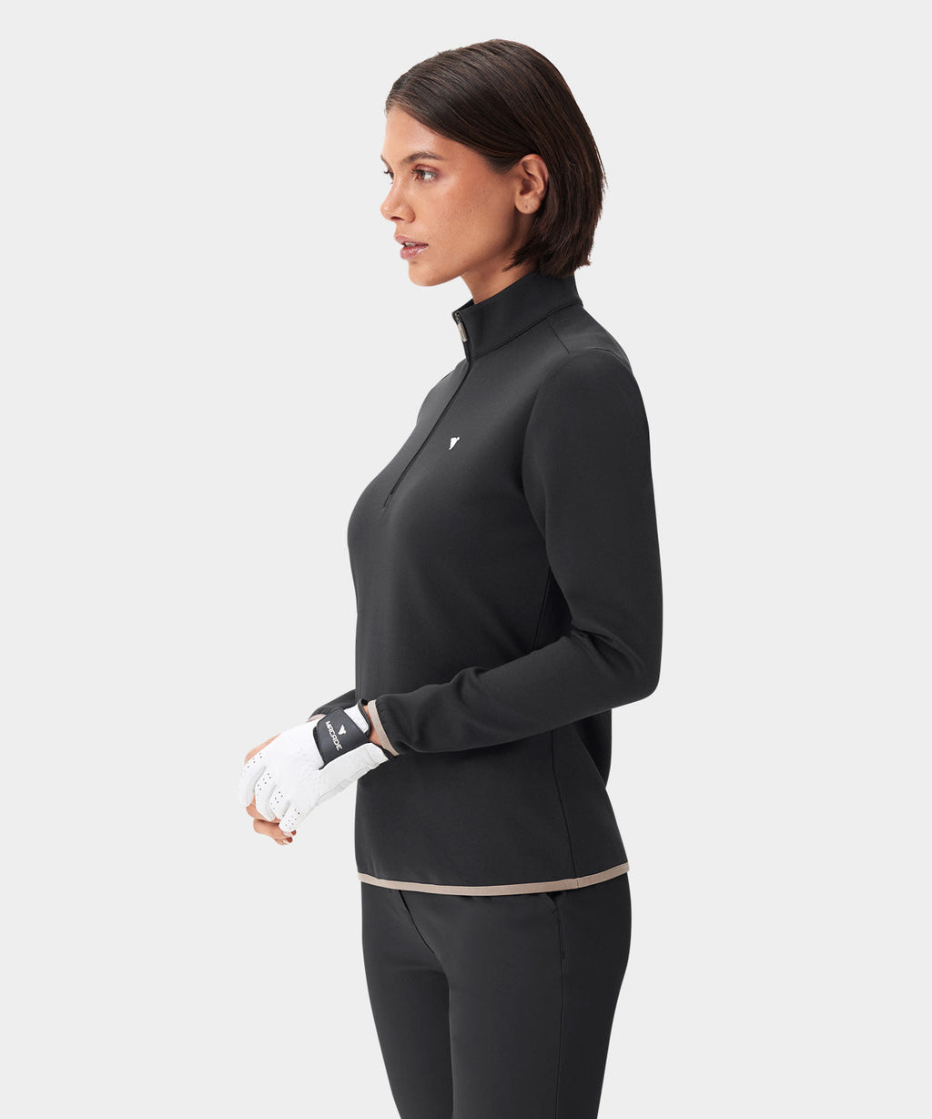 Women's Therma Quarter Zip - Jade Black