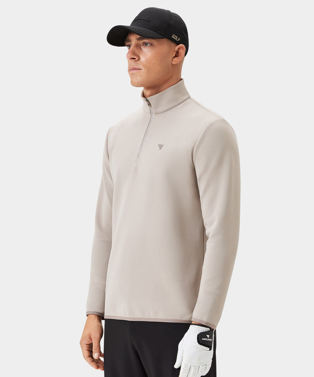 Men's Therma Quarter Zip - Taupe