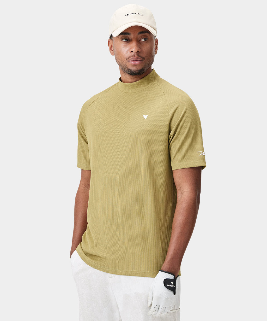 Tyler Neck Mock Tee - Sheen Green