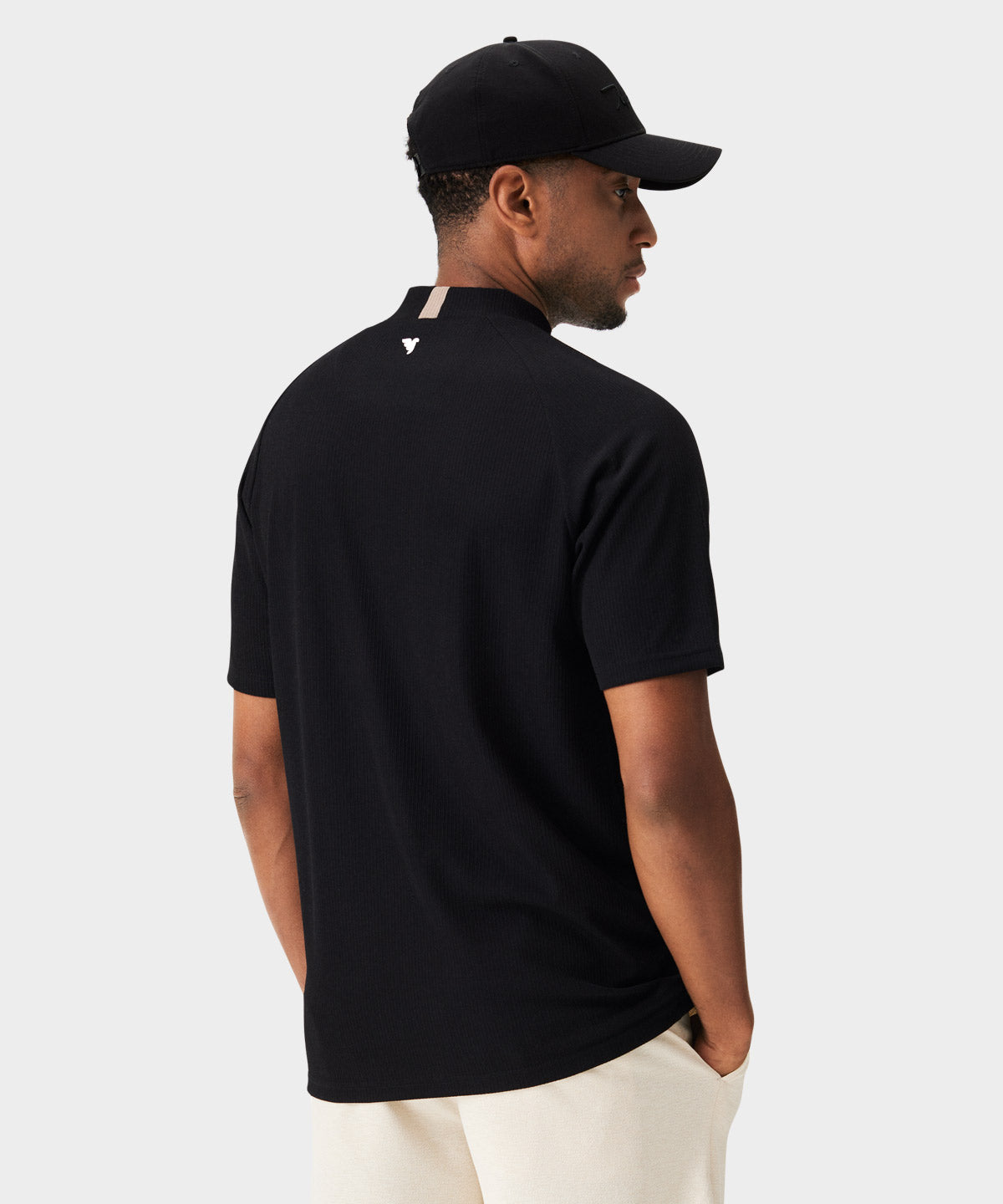 Tyler Neck Mock Tee - Black