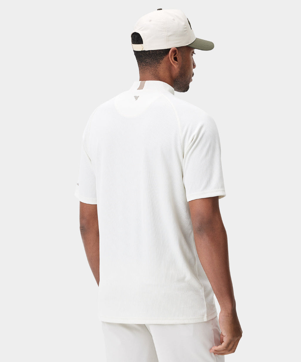Tyler Neck Mock Tee - White