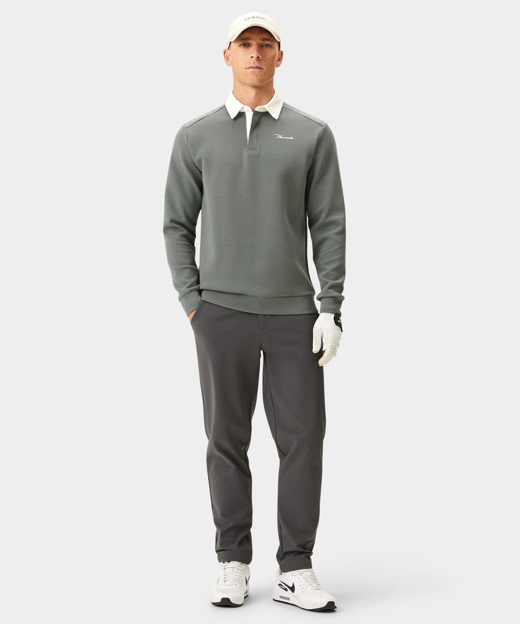 Men's Blades Polo Sweatshirt - Teal Gray