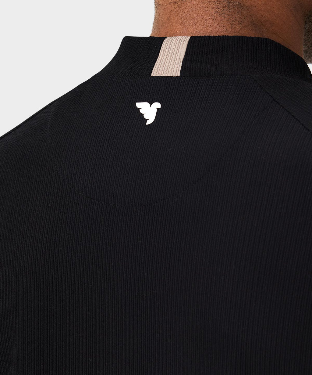 Tyler Neck Mock Tee - Black