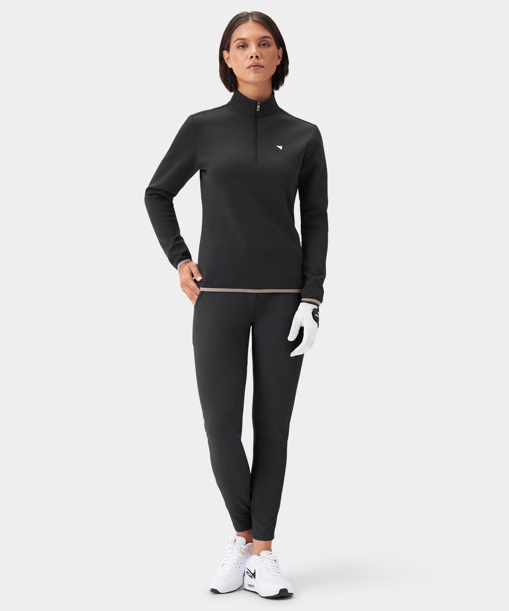 Women's Therma Quarter Zip - Jade Black