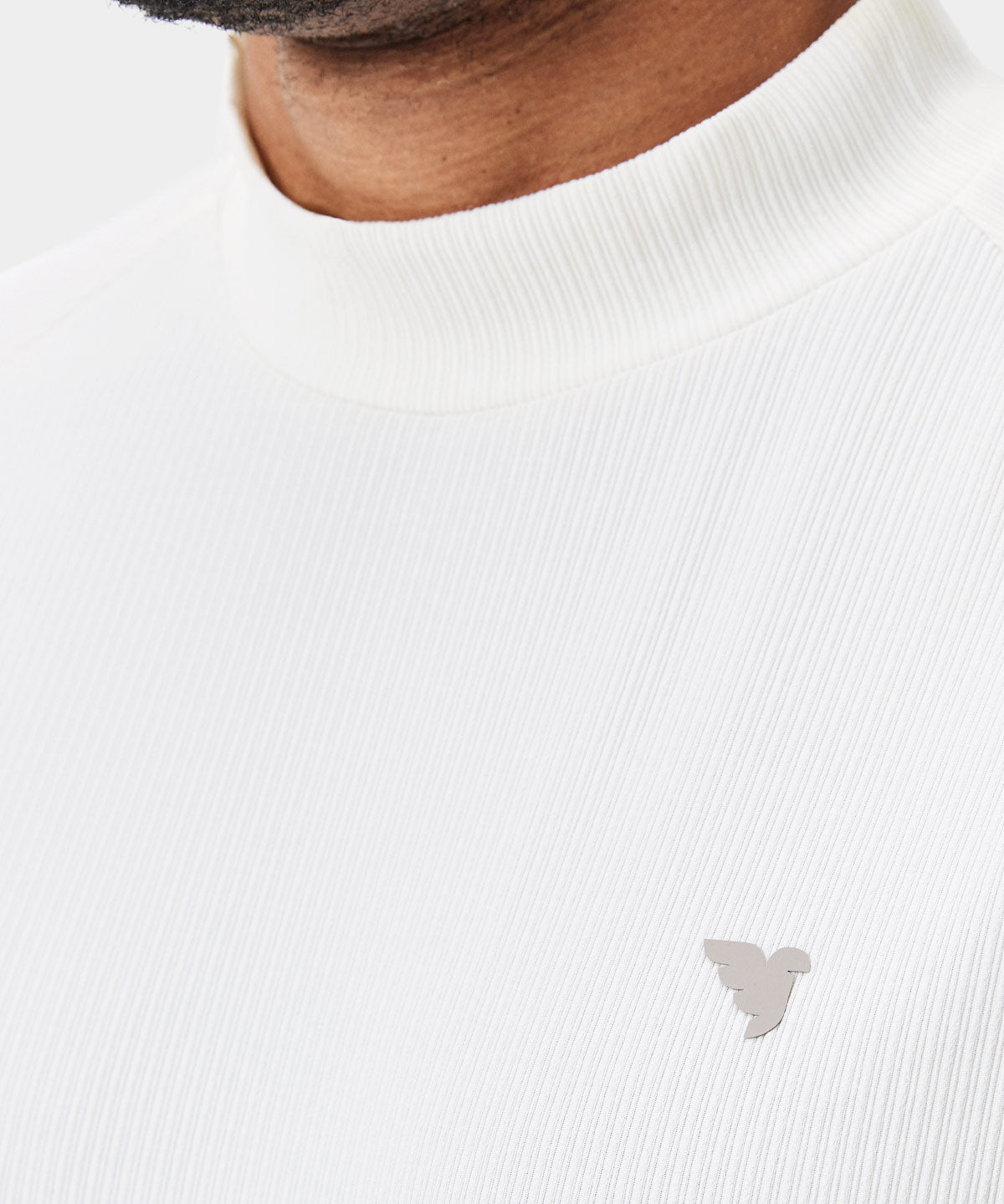 Tyler Neck Mock Tee - White