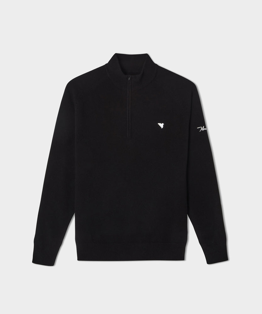 Men's Bridge Merino Quarter Zip - Black