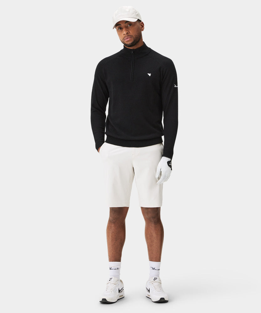 Men's Bridge Merino Quarter Zip - Black