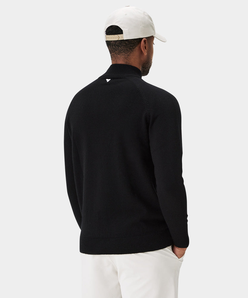 Men's Bridge Merino Quarter Zip - Black