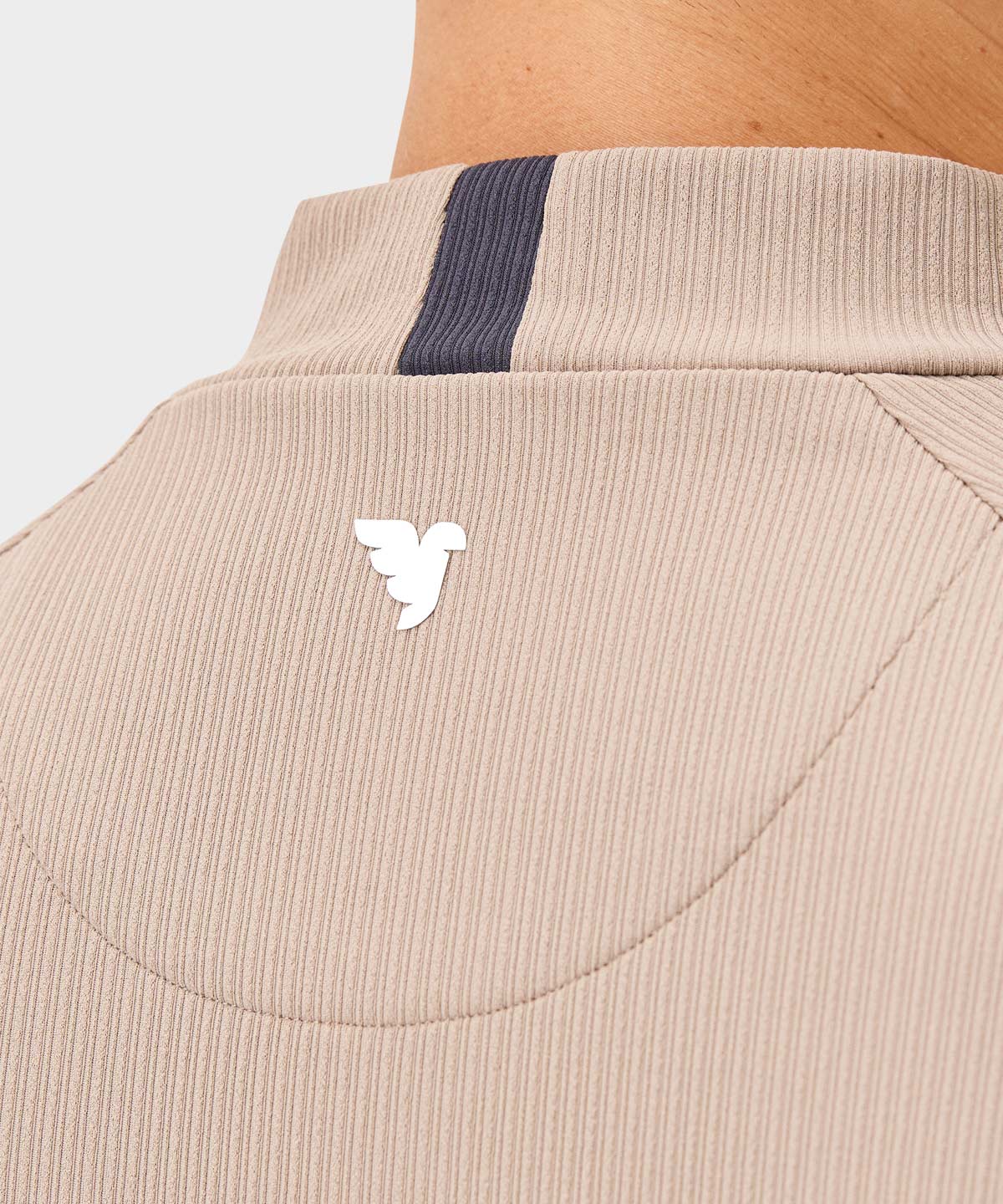 Tyler Neck Mock Tee - Light Brown