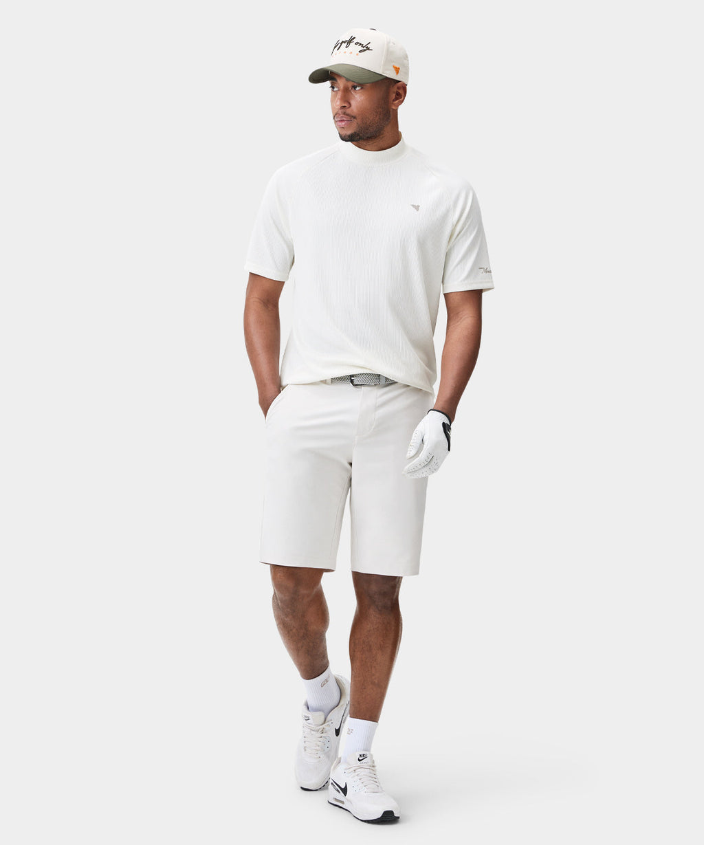 Tyler Neck Mock Tee - White