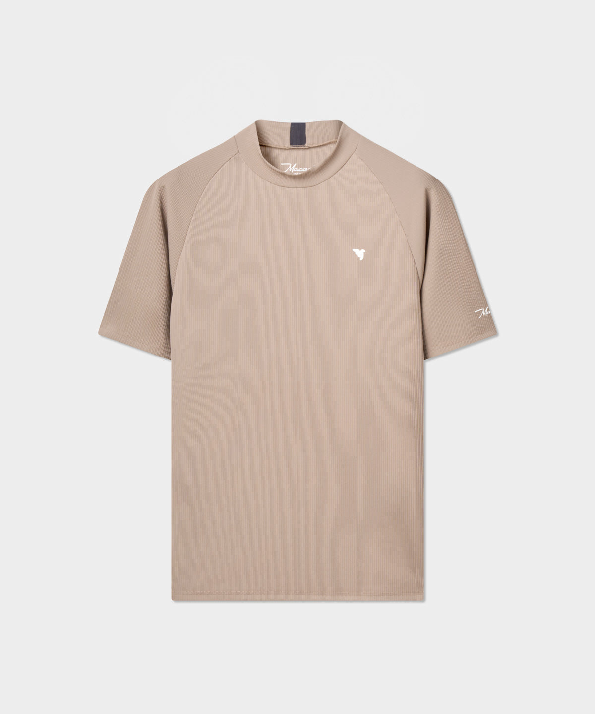 Tyler Neck Mock Tee - Light Brown