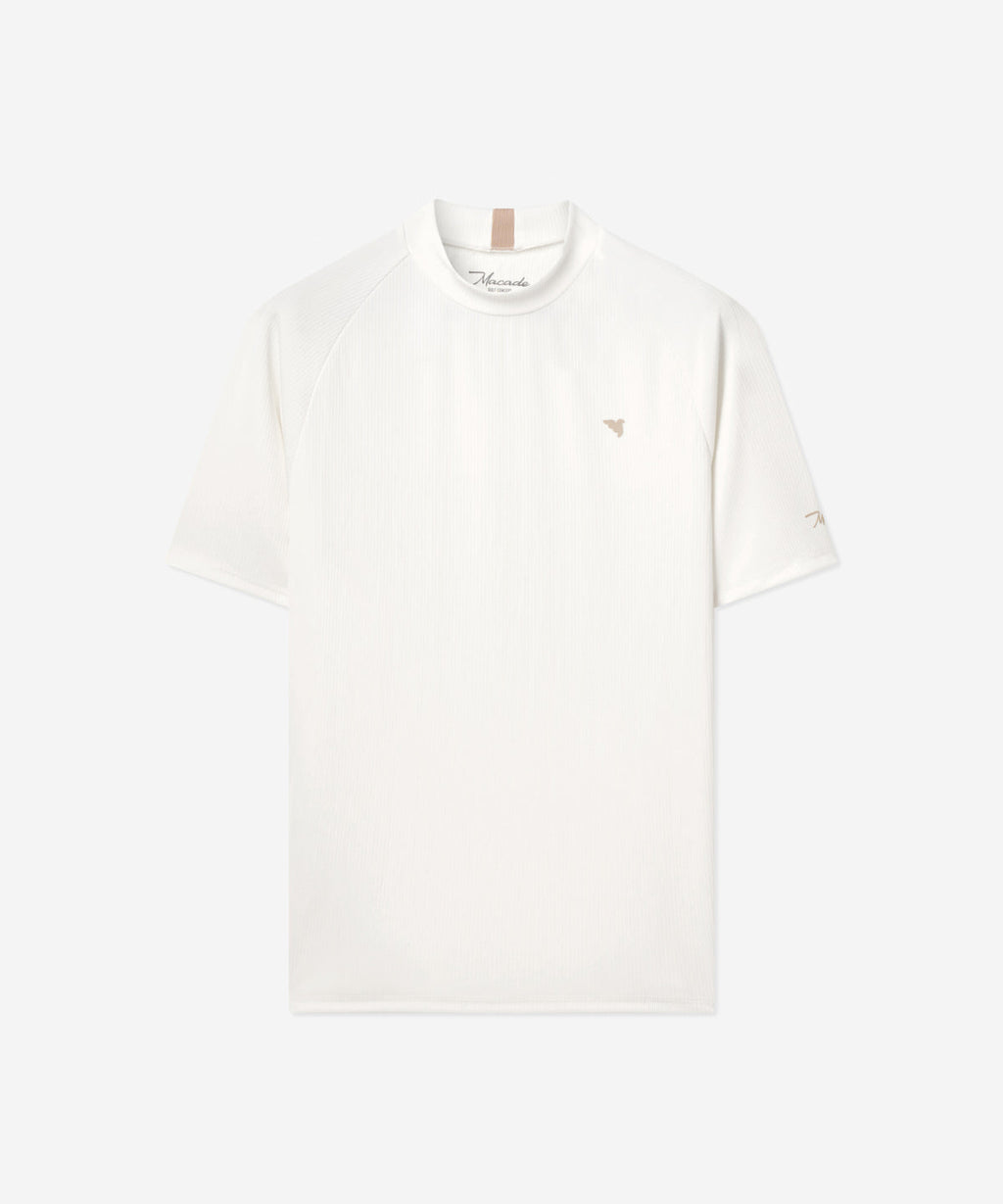 Tyler Neck Mock Tee - White