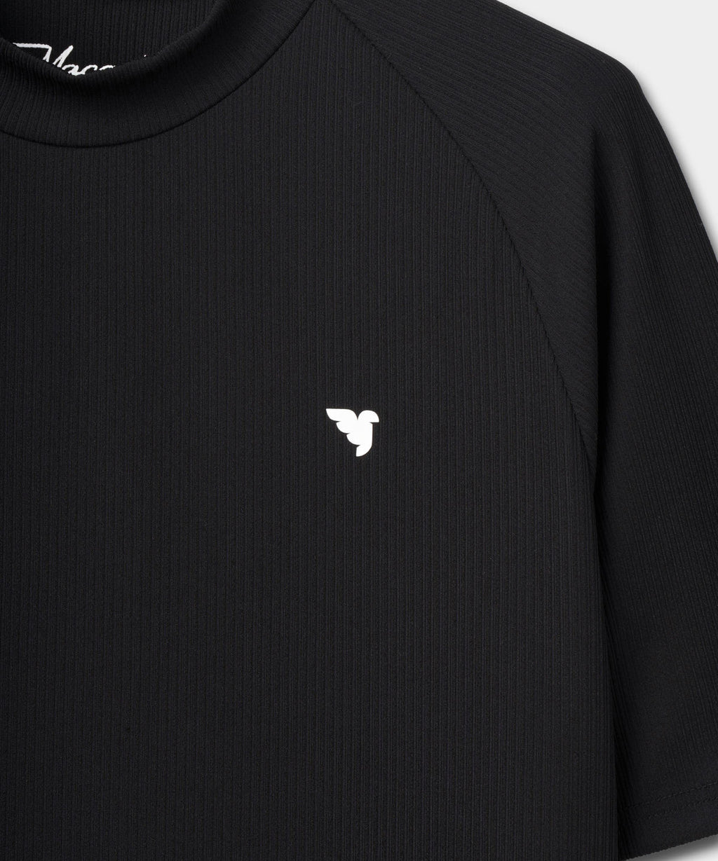 Tyler Neck Mock Tee - Black