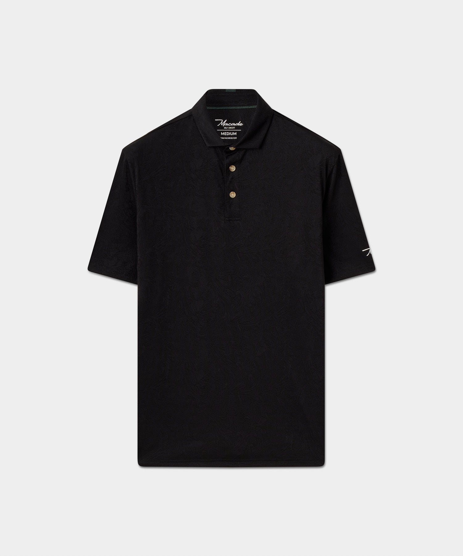 Men's Paisley Core Polo Shirt - Black