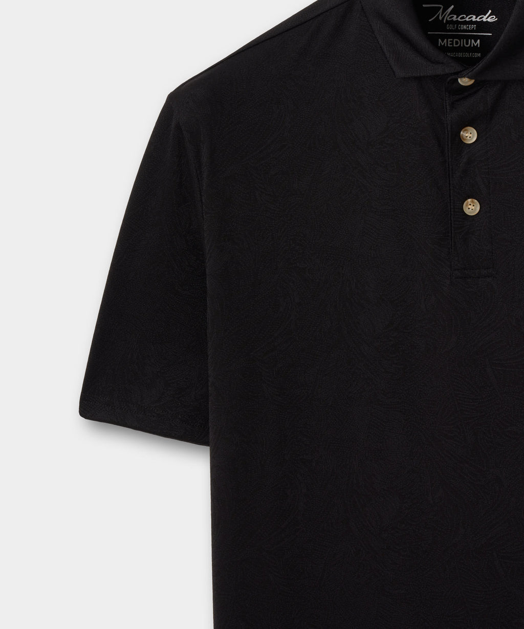 Men's Paisley Core Polo Shirt - Black