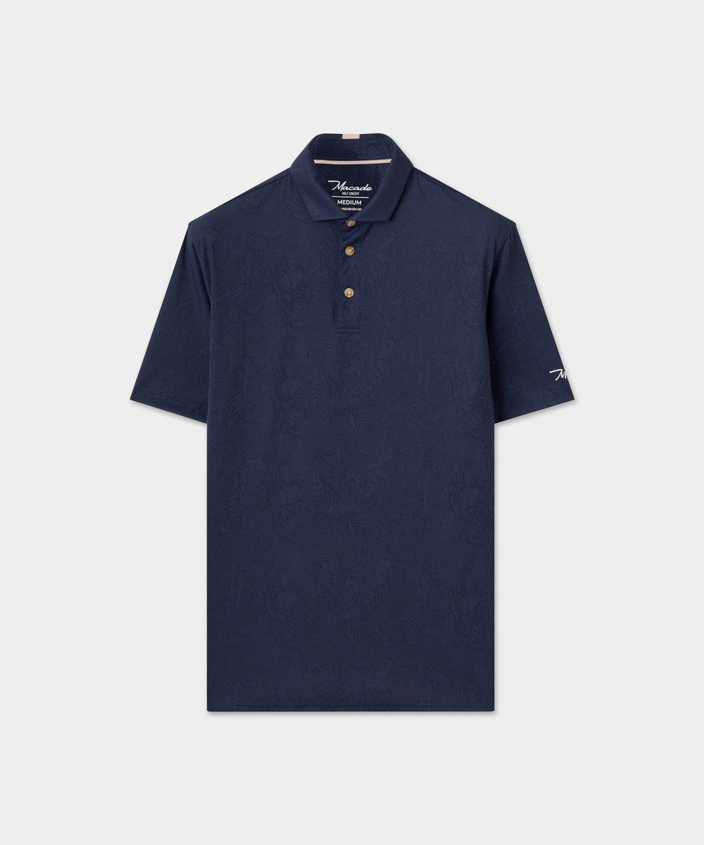 Men's Paisley Core Polo Shirt - Navy