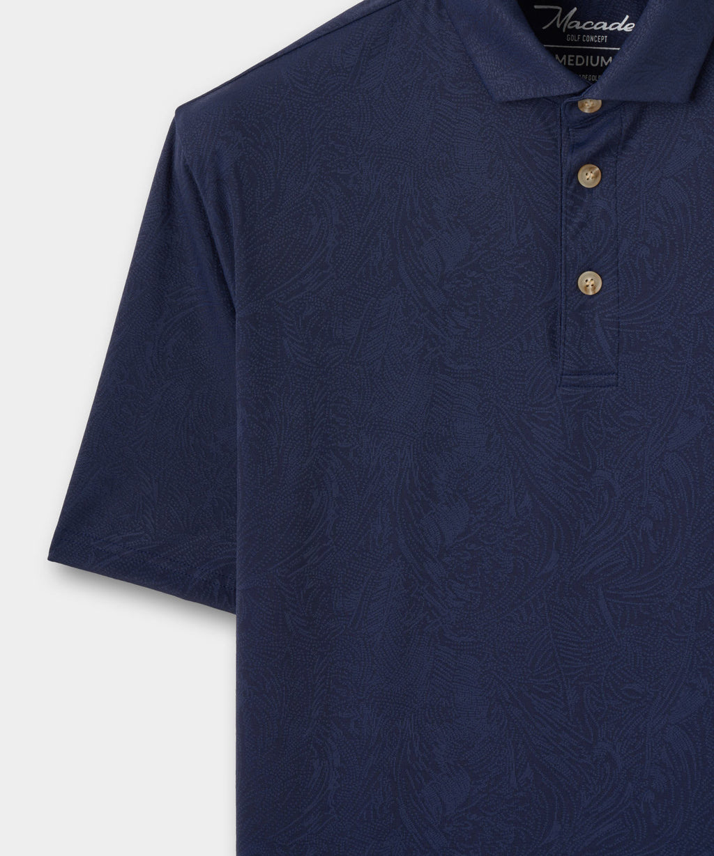 Men's Paisley Core Polo Shirt - Navy