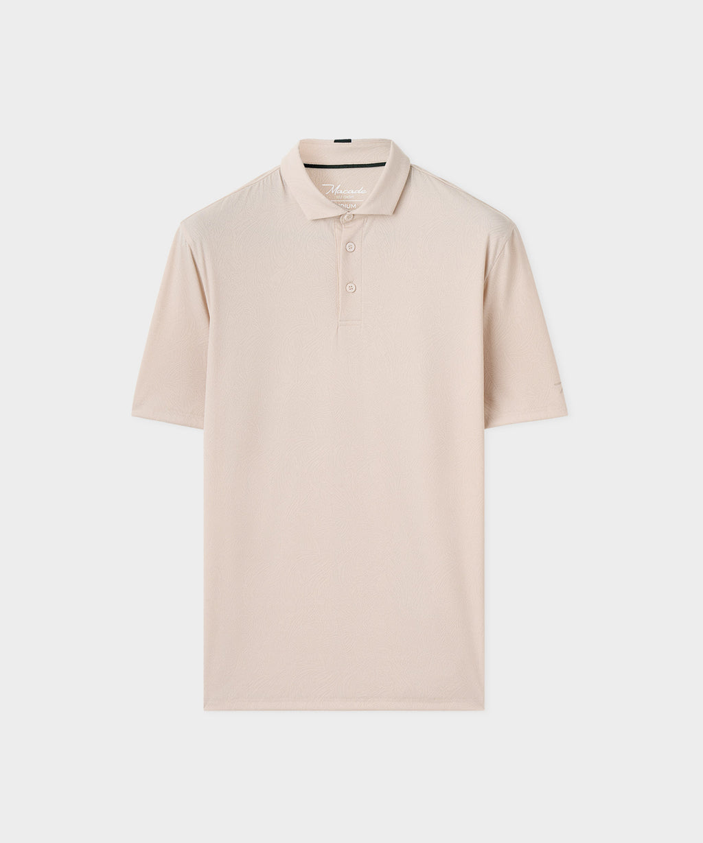 Men's Paisley Core Polo Shirt - Tan