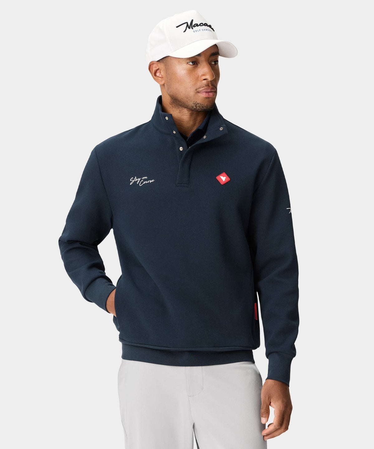 Navy Airlite Henley Sweater
