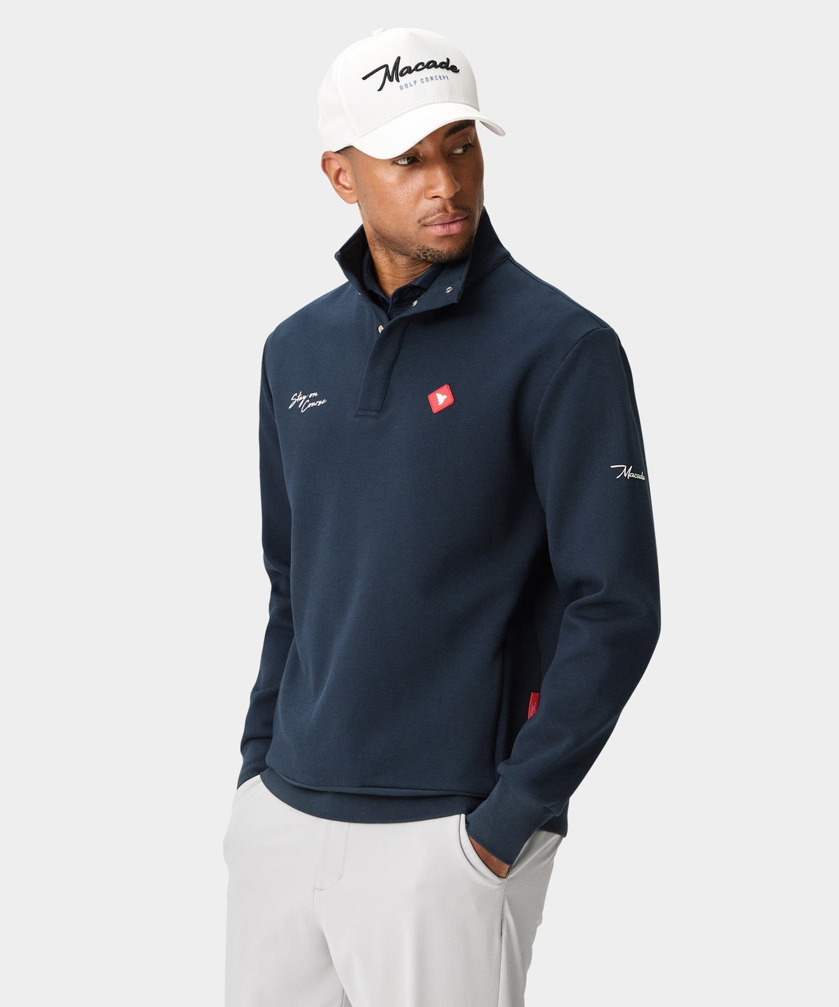 Navy Airlite Henley Sweater