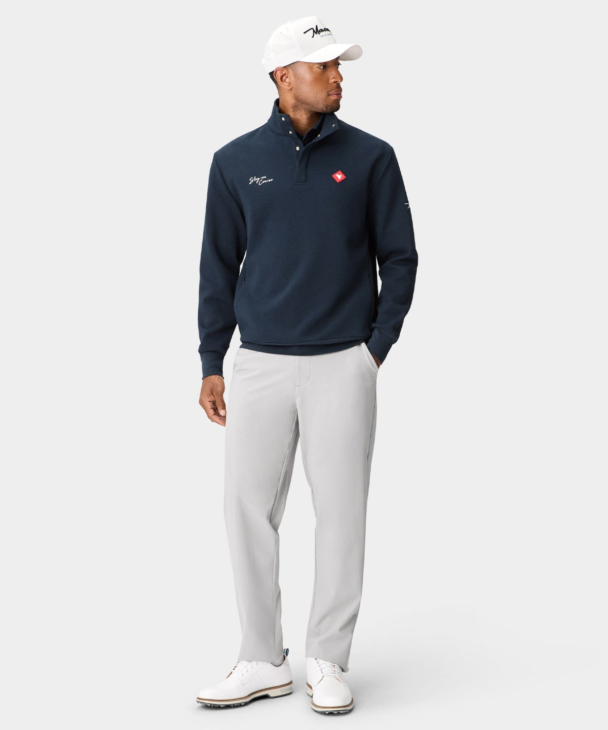 Navy Airlite Henley Sweater