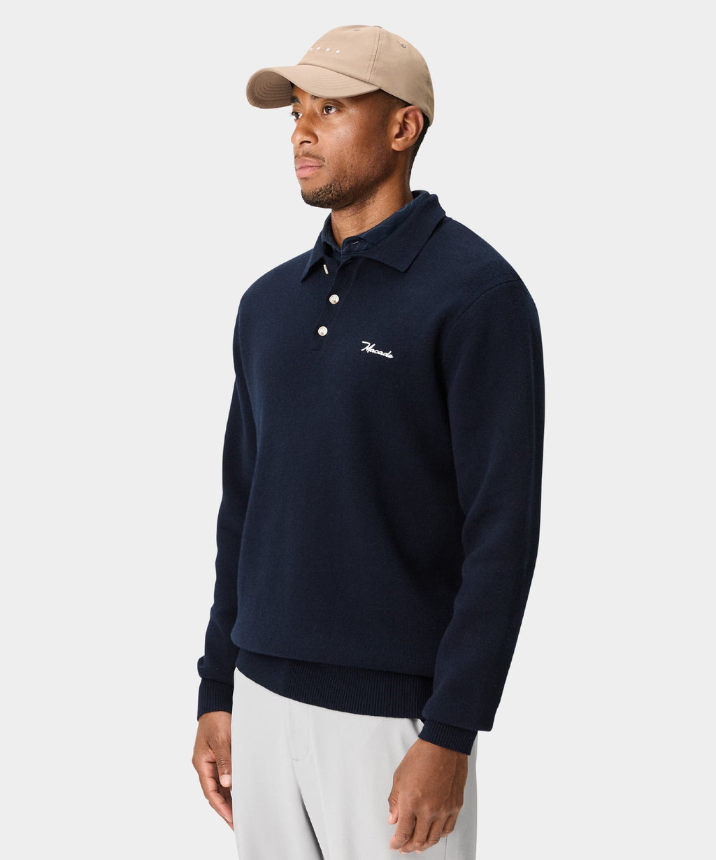 Navy Club Knit Polo
