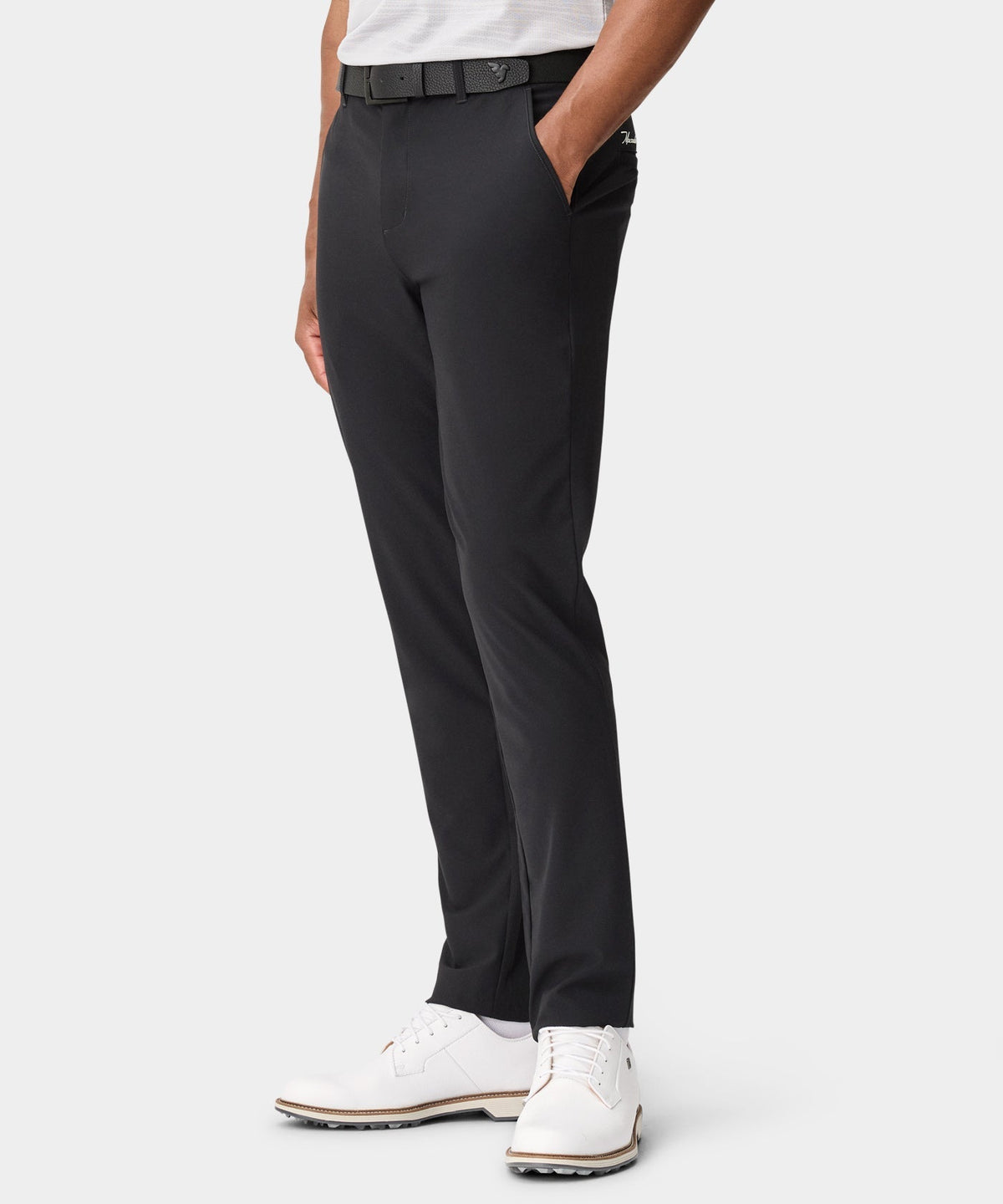 Lightweight Ash Black Slim Trouser