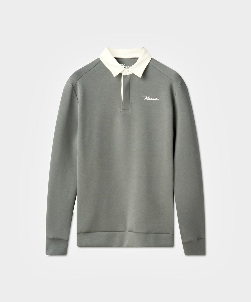 Men's Blades Polo Sweatshirt - Teal Gray