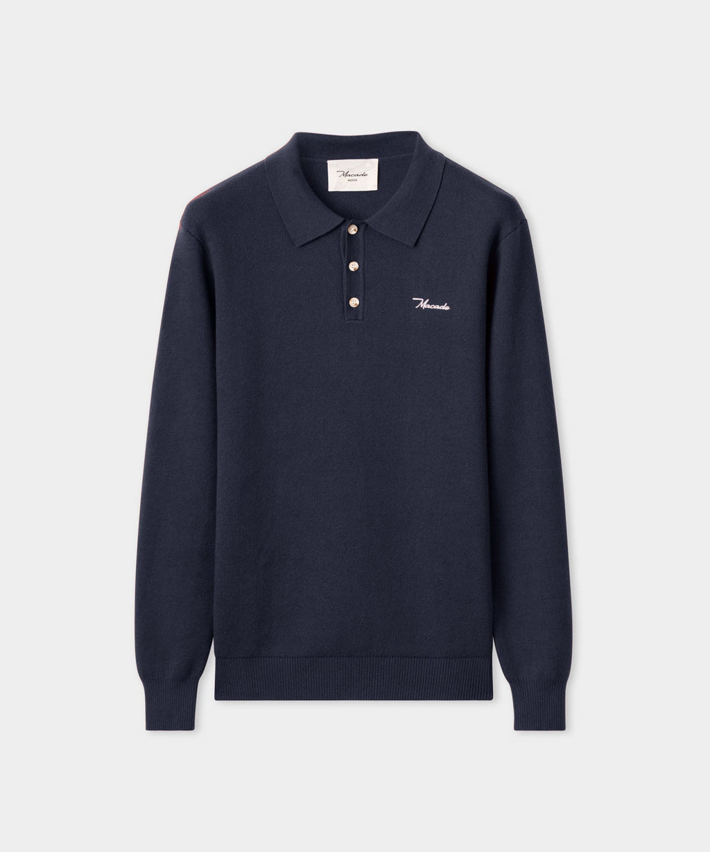 Navy Club Knit Polo