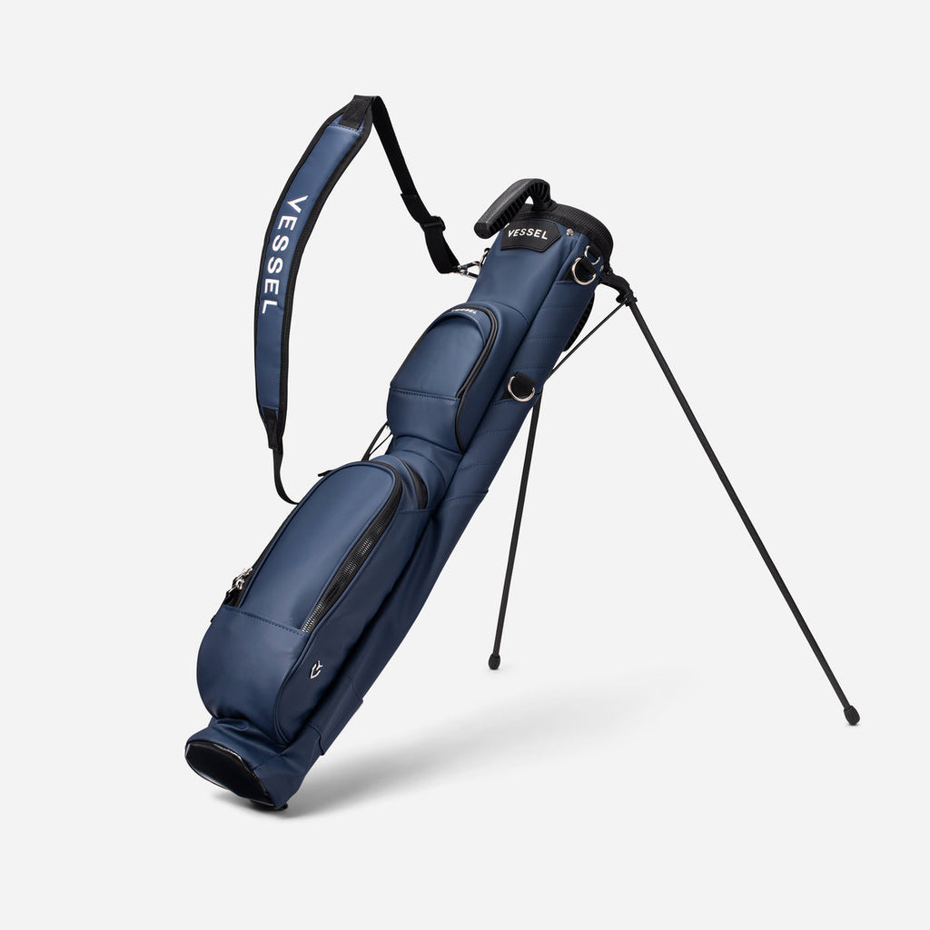 Pencil Stand Bag in Pebbled Navy