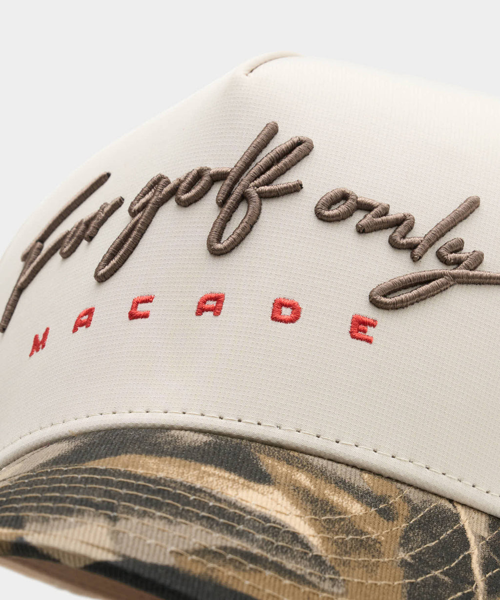Camo Two-Tone Script Snapback