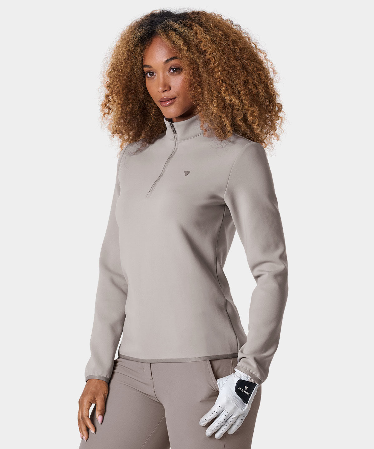 Women's Therma Quarter Zip - Taupe