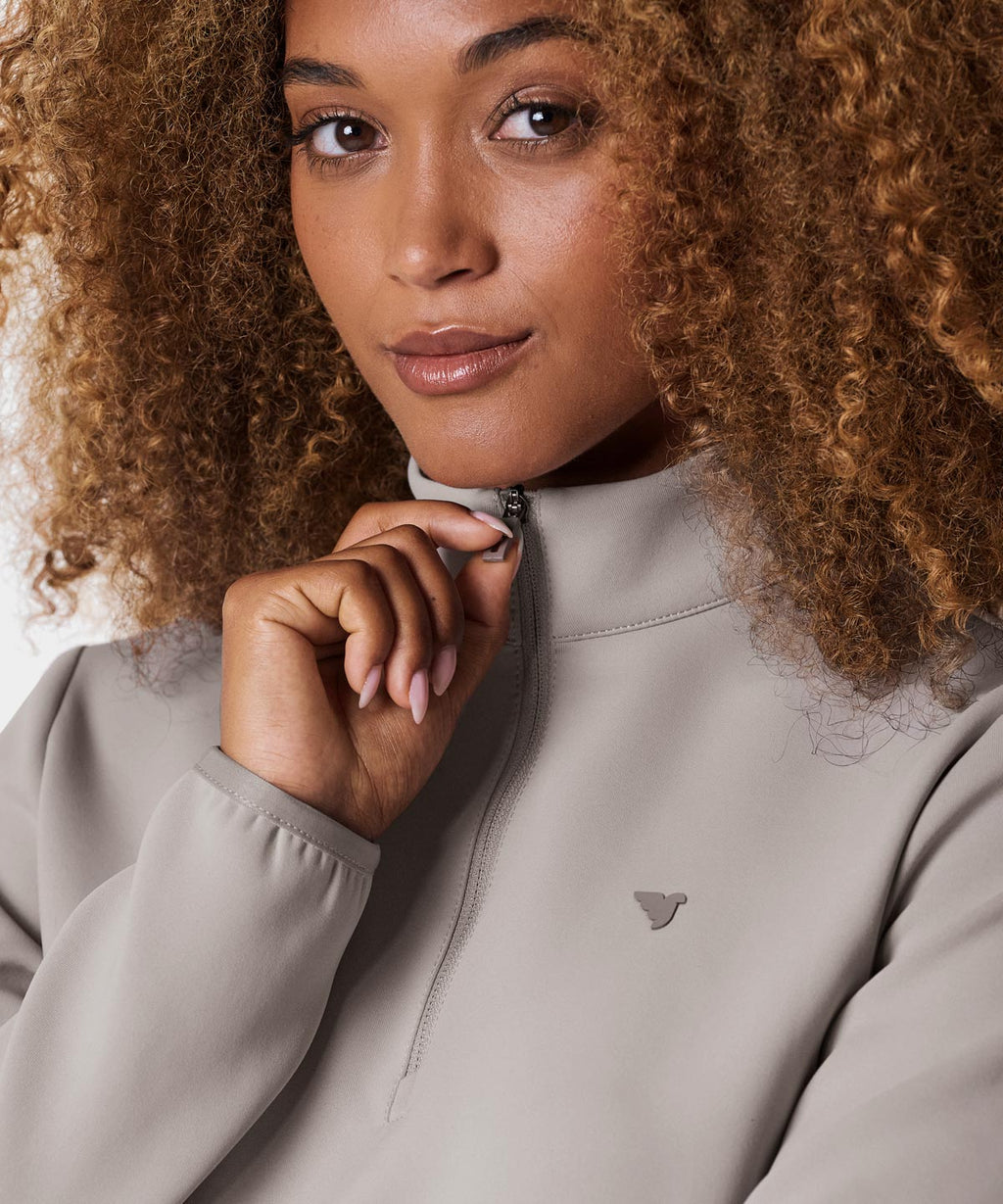 Women's Therma Quarter Zip - Taupe