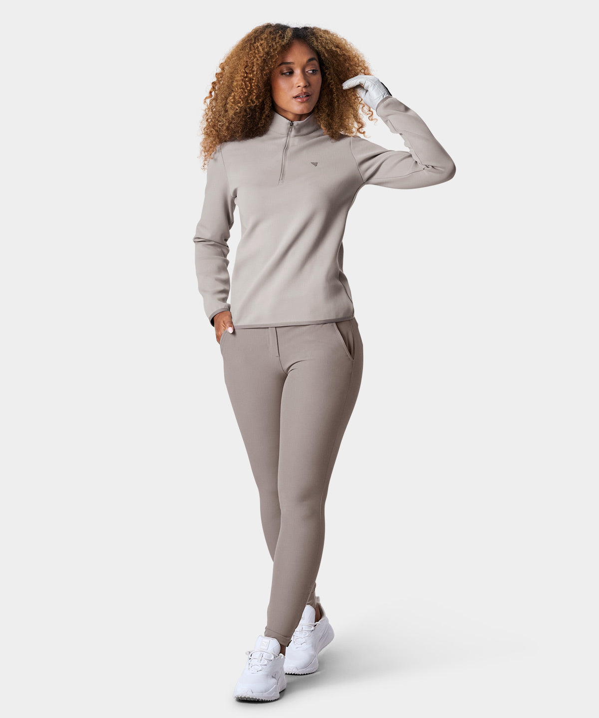 Women's Therma Quarter Zip - Taupe
