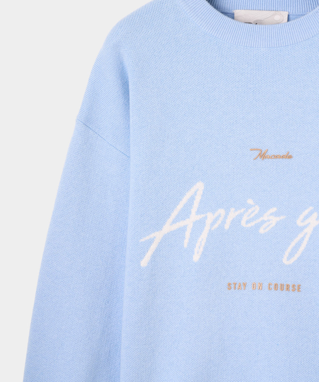 Women's Oversized Knit Sweater - Light Blue