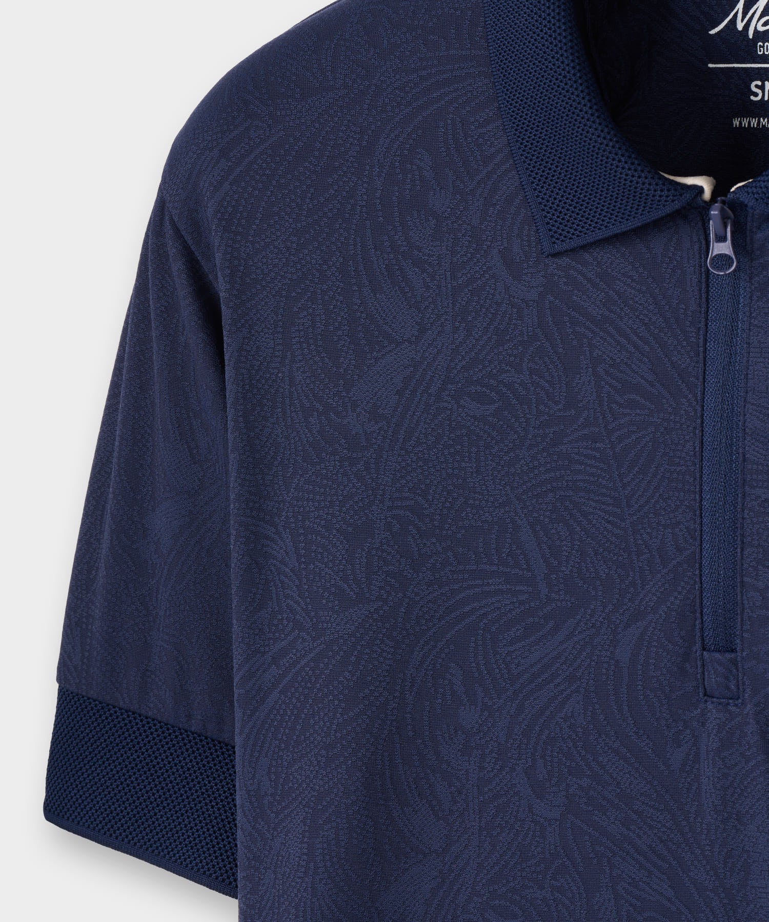 Women's Lace Paisley Zip Shirt - Navy