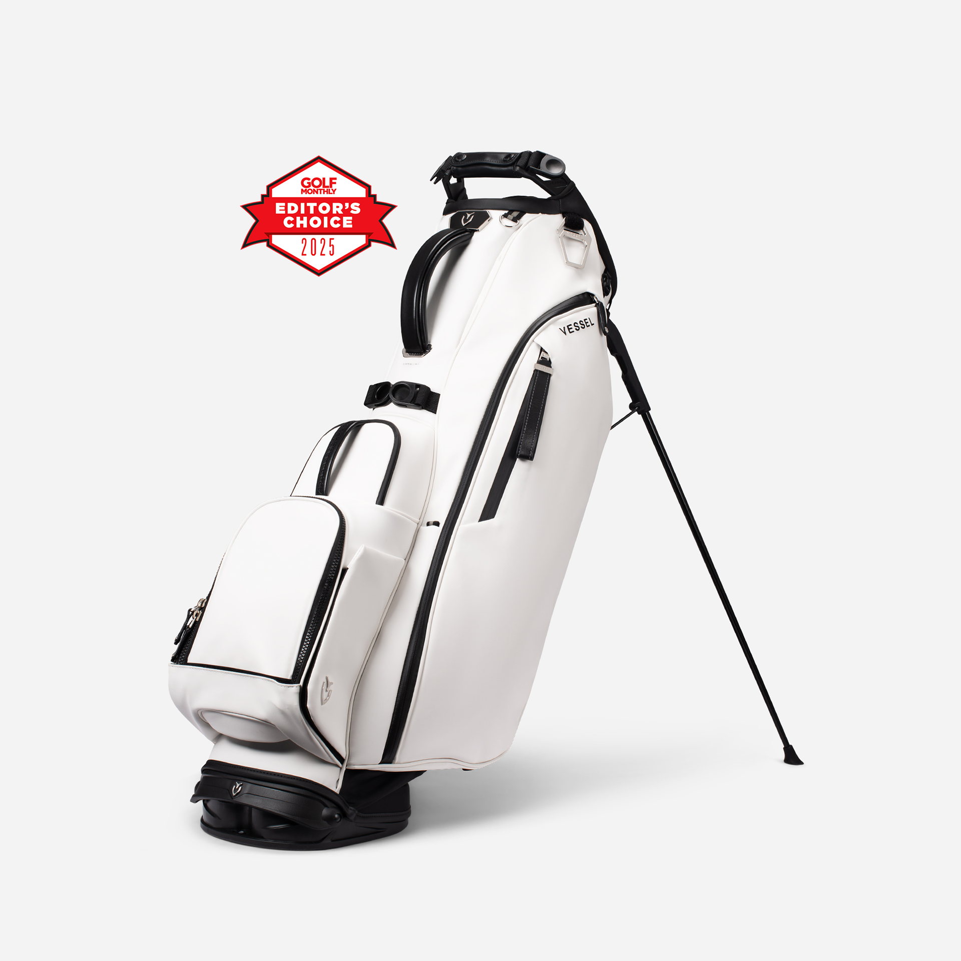 Player V Stand in Pebbled White